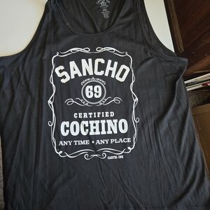 Sancho Black Tank Top for Men